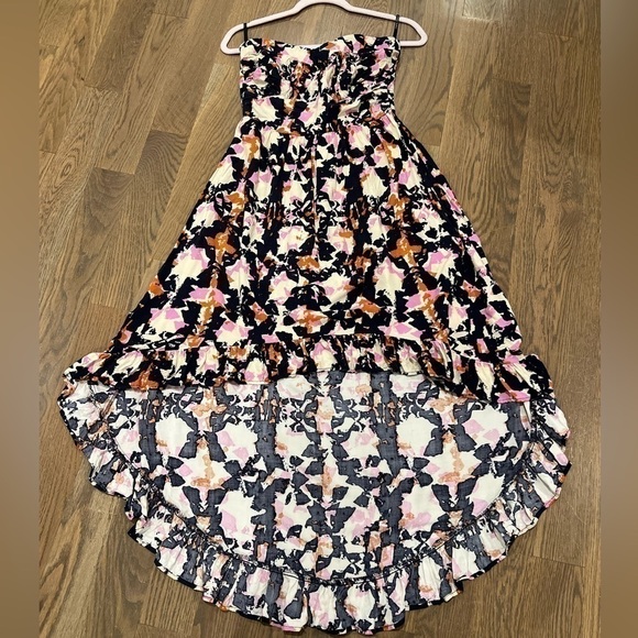 Strapless Boho Hi Low Dress Mimi Chica size medium - Picture 4 of 9